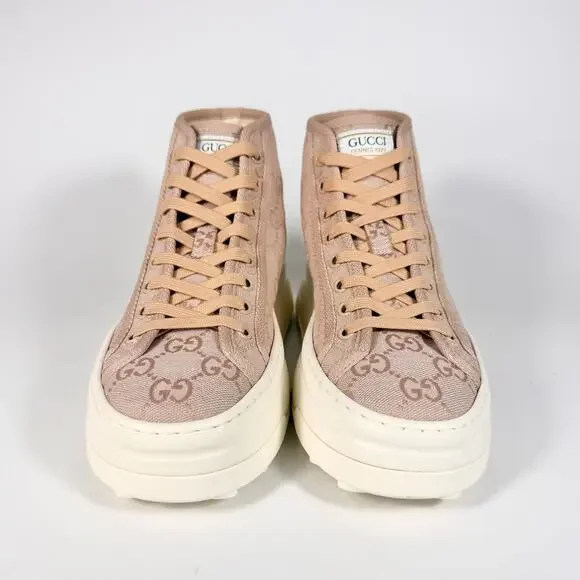 Gucci Canvas GG Supreme High Top Sneaker - Women’s 9.5 - Picture 4 of 8
